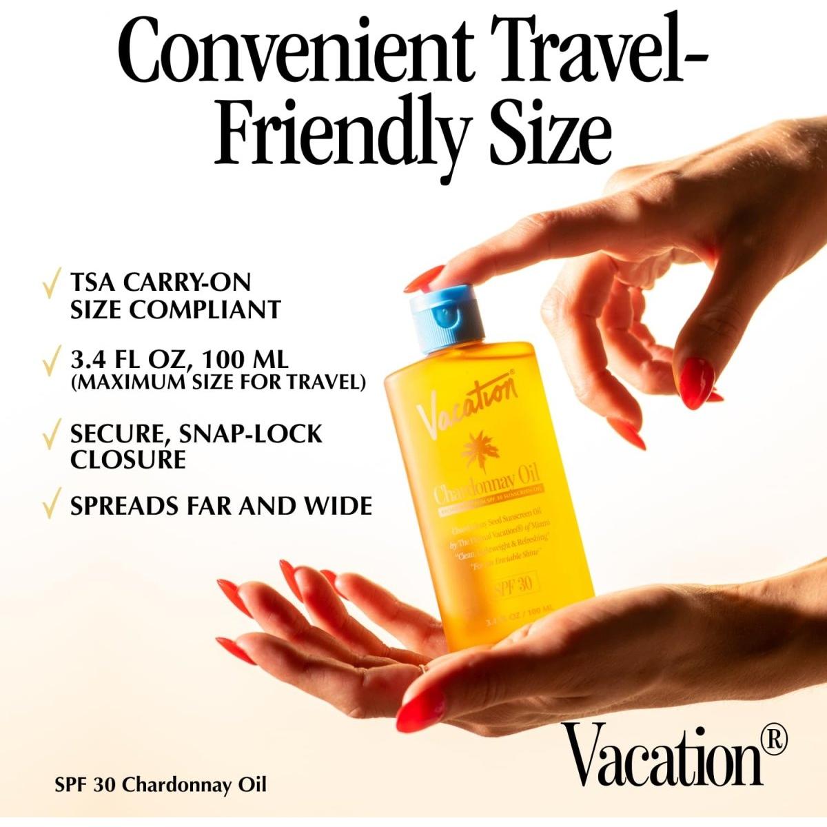 Vacation Chardonnay Sun Oil SPF 30 + Air Freshener Bundle - 150ml - Glam Global UK