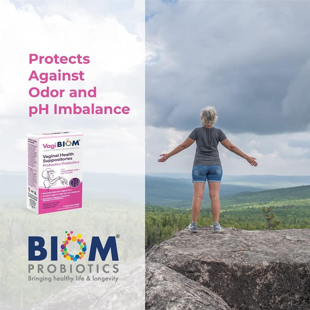 Vagibiom Lactobacillus Vaginal Suppository: Microbiome Flora Balance and Odor Control Regimen - 5 Count - Glam Global UK