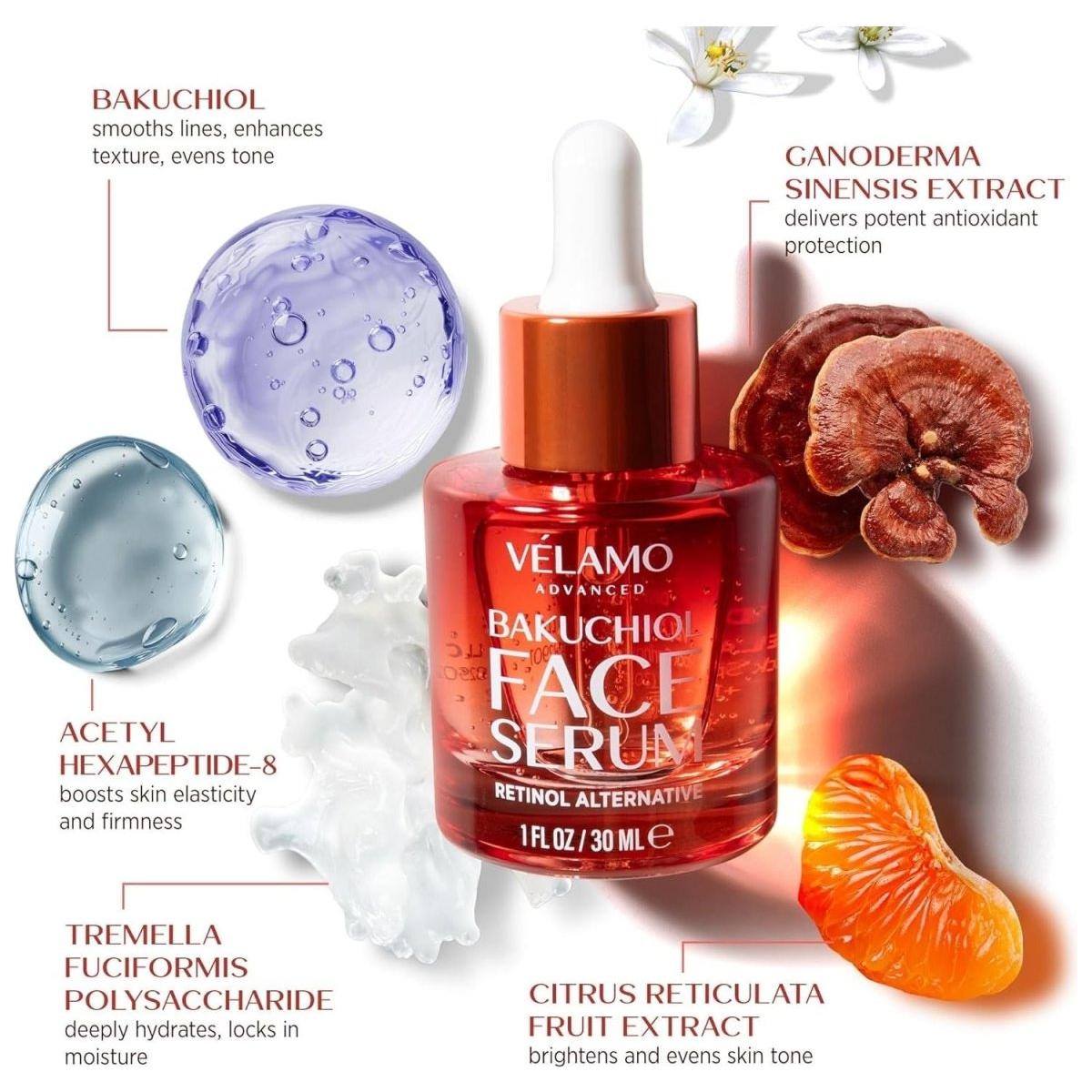 [VELAMO ADVANCED] Bakuchiol Face Serum 1 fl oz - 30 ml - Glam Global UK