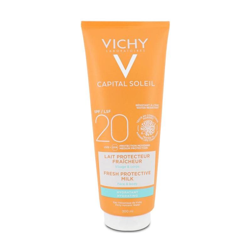 Vichy Capital Soleil SPF 20 Fresh Protective Milk Hydrating 300ml - Glam Global UK