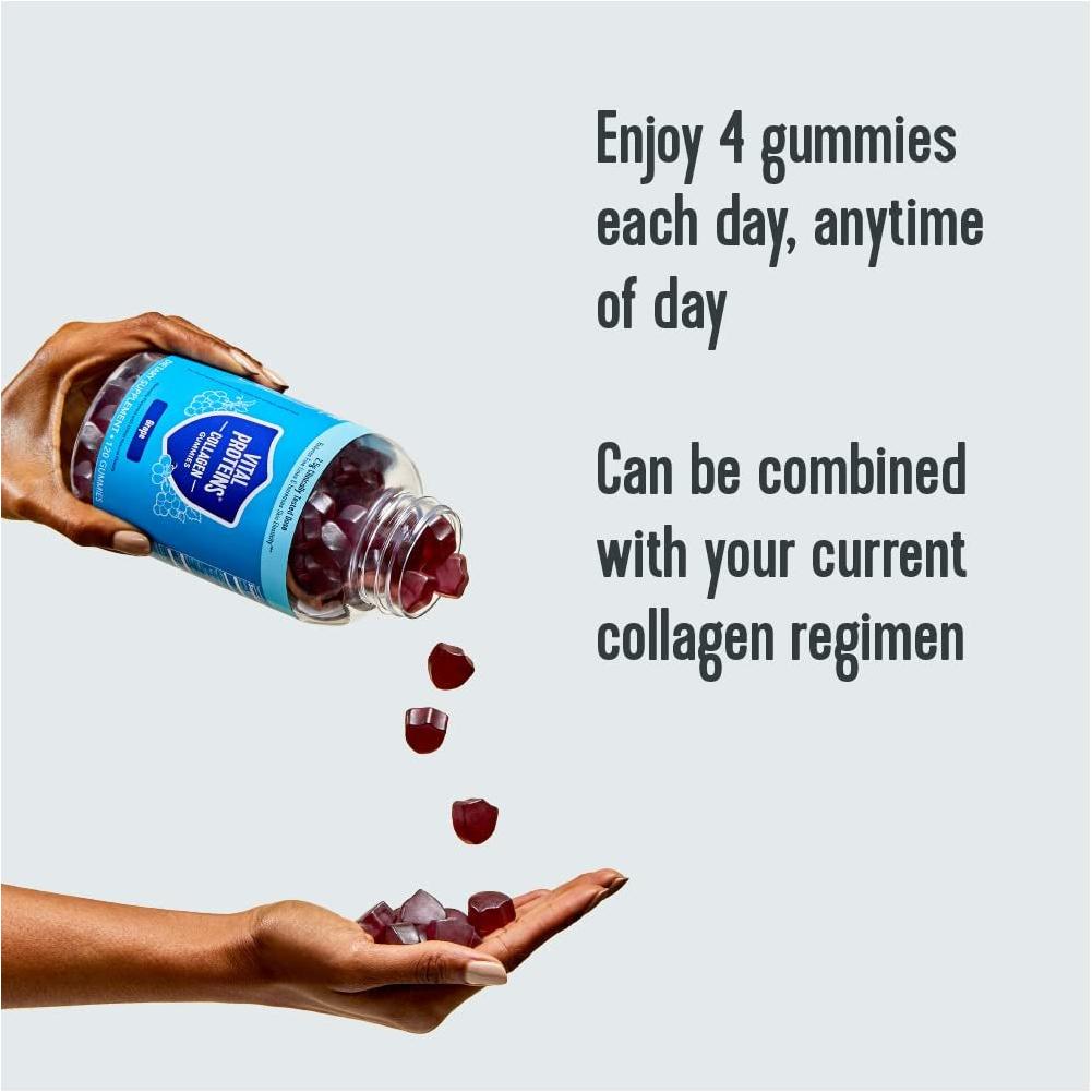 Vital Proteins Collagen Gummies - 120 Ct, 30-Day Supply, Grape Flavor - Glam Global UK