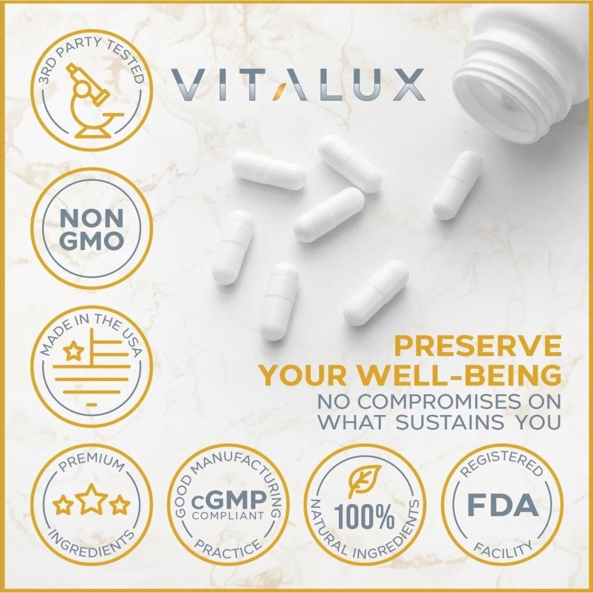 VITALUX #1 New Premium Female Libido Booster Supplement - 60 Caps - Glam Global UK