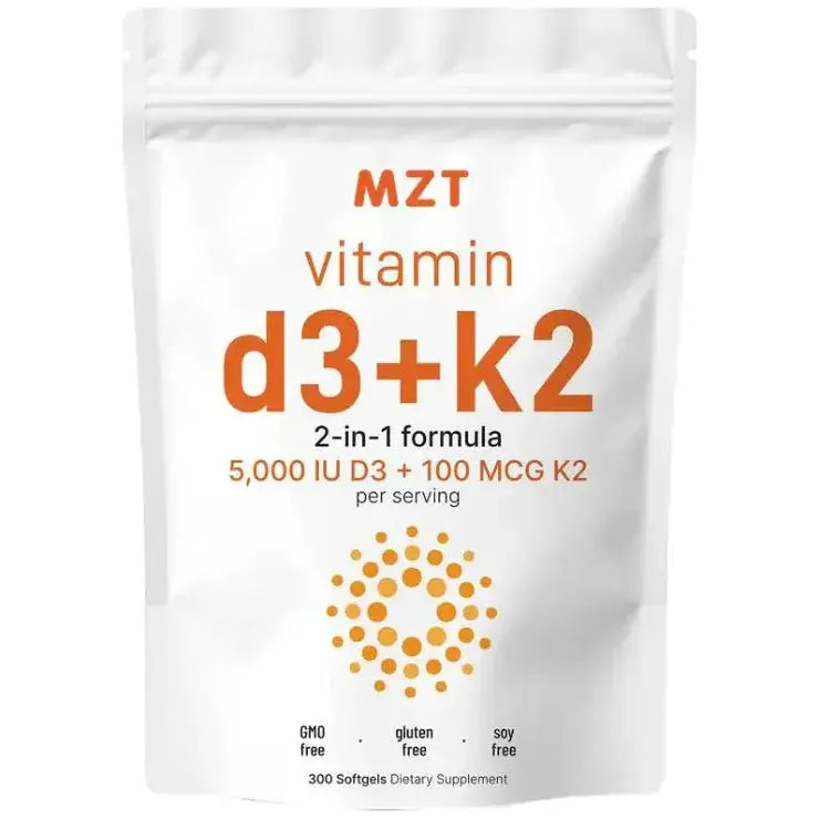 Vitamin D3 + K2 Softgel Capsules - Glam Global UK