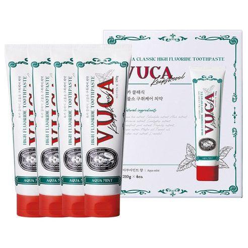 VUCA Classic High Fluoride Toothpaste 110g X 4ea #Aquamint - Glam Global UKVuca