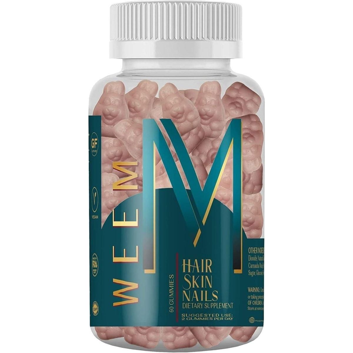 WEEM Hair Skin and Nails Gummies - 60 Count - Glam Global UK