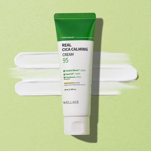 WELLAGE Real Cica Calming 95 Cream 80ml - Glam Global UK