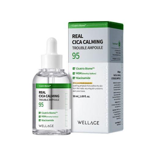 WELLAGE Real Cica Calming 95 Trouble Ampoule 50ml - Glam Global UK