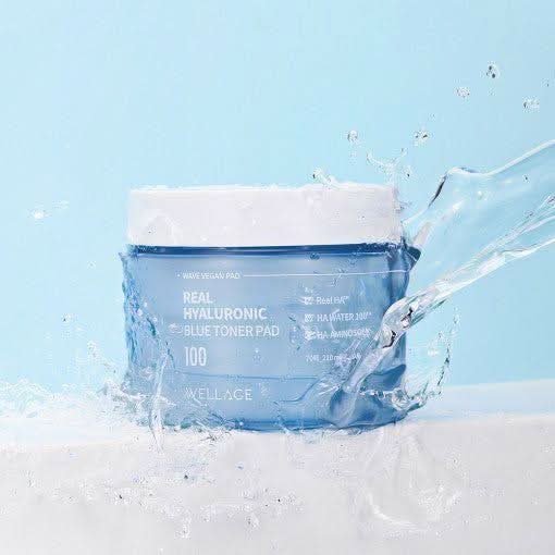 WELLAGE Real Hyaluronic Blue Toner Pad 70pads / 210ml - Glam Global UKWELLAGE