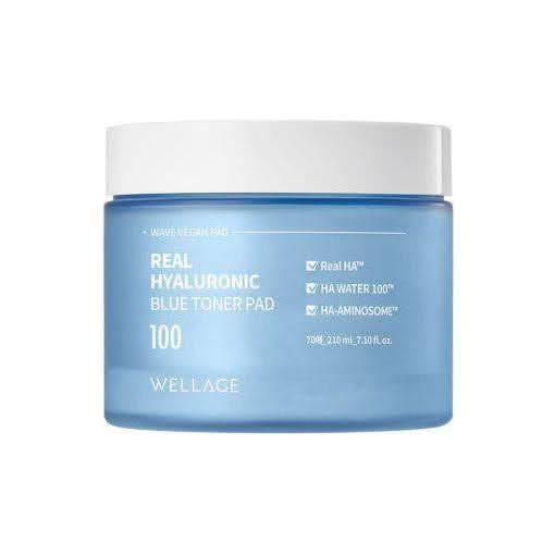 WELLAGE Real Hyaluronic Blue Toner Pad 70pads / 210ml - Glam Global UKWELLAGE