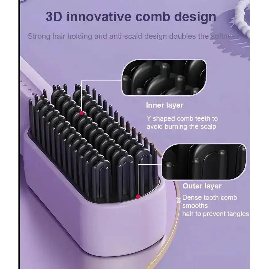 Wireless Hair Straightener Comb - Glam Global UK