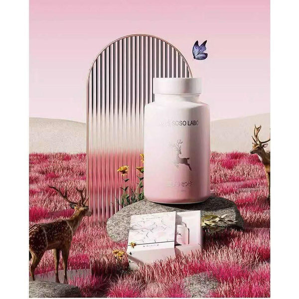 XLS SOSO LABO Women's Deer Placenta Warm Palace Beauty Anti - aging Capsules 60 Capsules Bottle - Glam Global UKXLS SOSO LABO