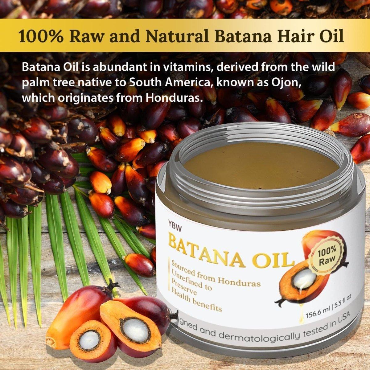 YBW 100% Raw Batana Oil 5.3 fl oz - 156.6 ml - Glam Global UK