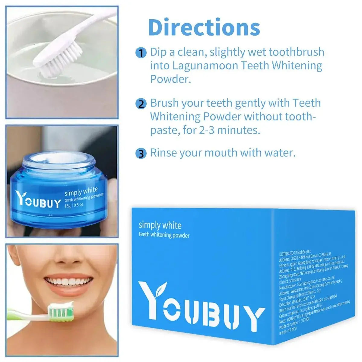 YOUBUY Teeth Whitening Powder - Glam Global UK