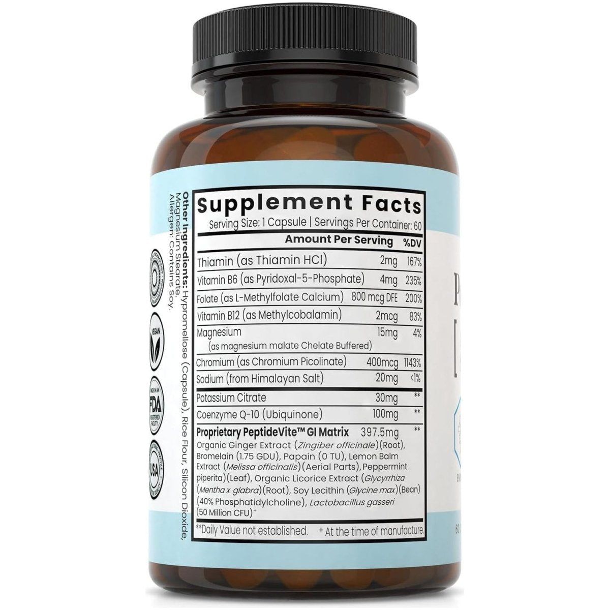 Zen Nutrients PeptideVite GLP - 1 Support Vitamin - 60 Capsules - Glam Global UKZen Nutrients