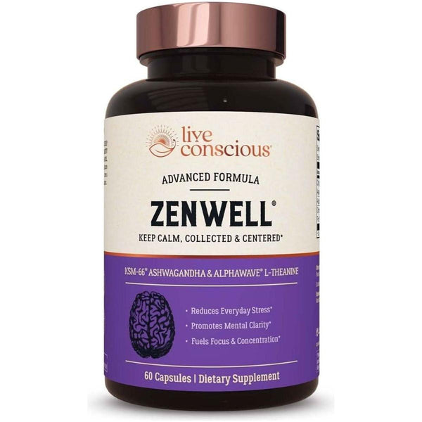 Zenwell KSM - 66 Ashwagandha Supplement & Alphawave - 60 Capsules - Glam Global UKZenwell