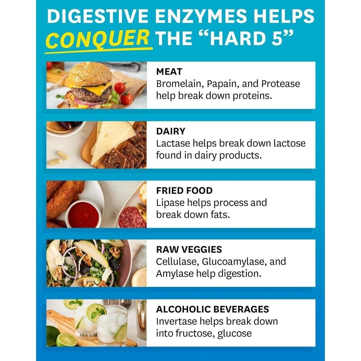 Zenwise Digestive Enzymes - Probiotic Multi Enzymes - 100 Count - Glam Global UK