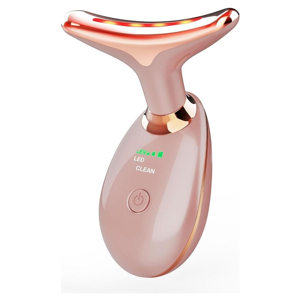 7-In-1 Deplux Face Neck Massager (Rose Gold) - Glam Global UK