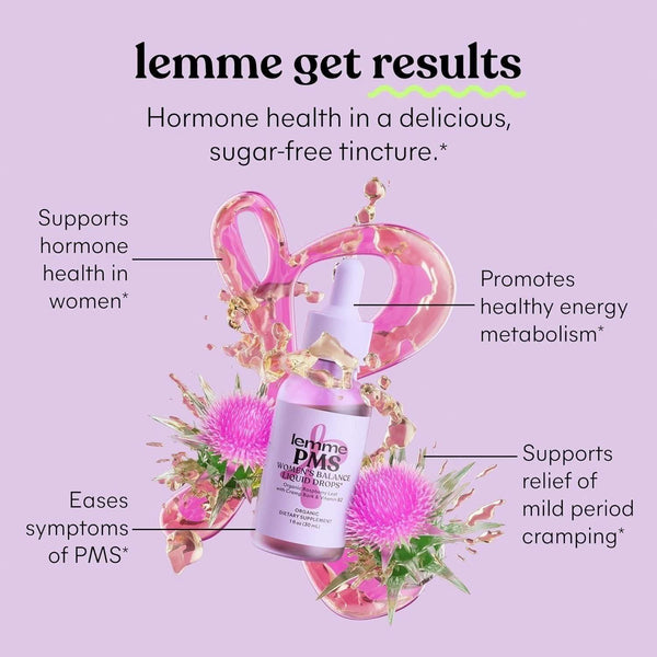 Lemme PMS Women's Balance Liquid Drops, PMS & Mild Period Cramping Relief - 30ml - Glam Global UKLemme