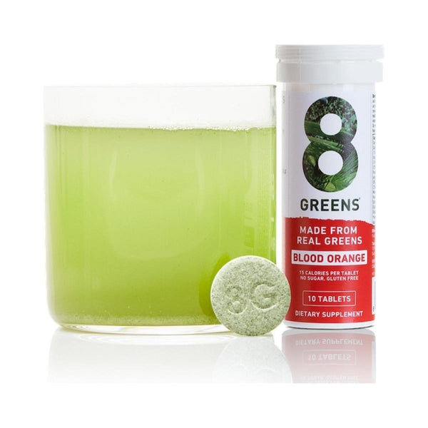 8Greens Effervescent Tablets - Blood Orange | Delicious Daily Greens - 10 Count - Glam Global UK8Greens