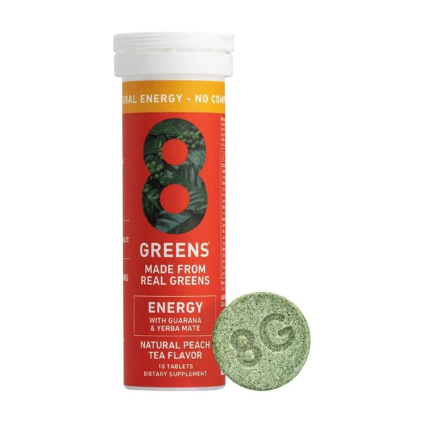 8Greens Mega Energy Fizzy Tablet Peach Tea - 10 Count - Glam Global UK8Greens