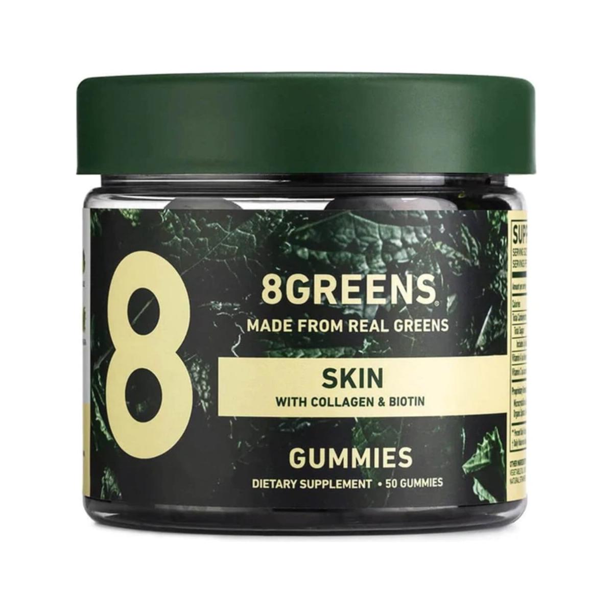 8Greens Skin Gummies Strawberry - 50 Count - Glam Global UK
