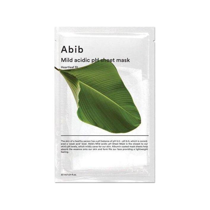 Abib Mild Acidic pH Sheet Mask Heartleaf Fit 30ml X 10pcs - Glam Global UK