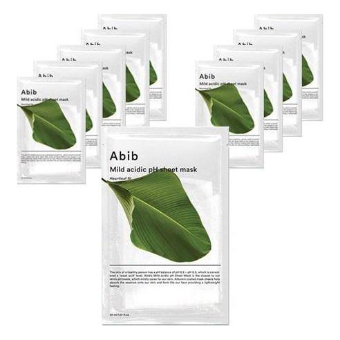 Abib Mild Acidic pH Sheet Mask Heartleaf Fit 30ml X 10pcs - Glam Global UK