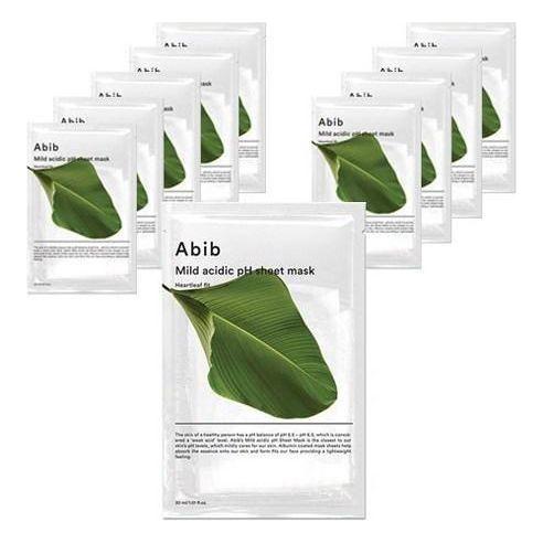 Abib Mild Acidic pH Sheet Mask Heartleaf Fit 30ml X 10pcs - Glam Global UKAbib
