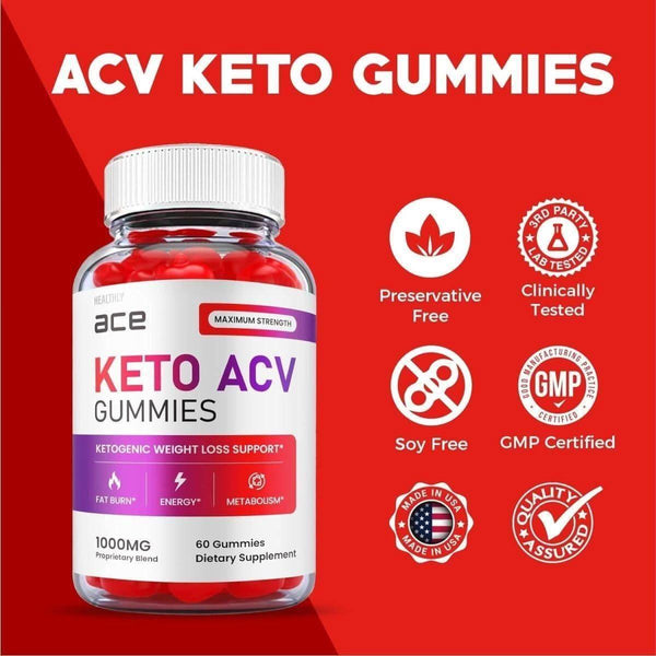 Ace Keto ACV Gummies - Official Formula - 60 Gummies - Glam Global UKAce