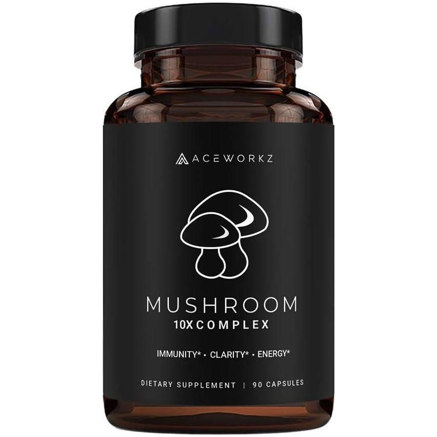 Aceworkz Mushroom Nootropic 10X Complex (90 Capsules) - Glam Global UK