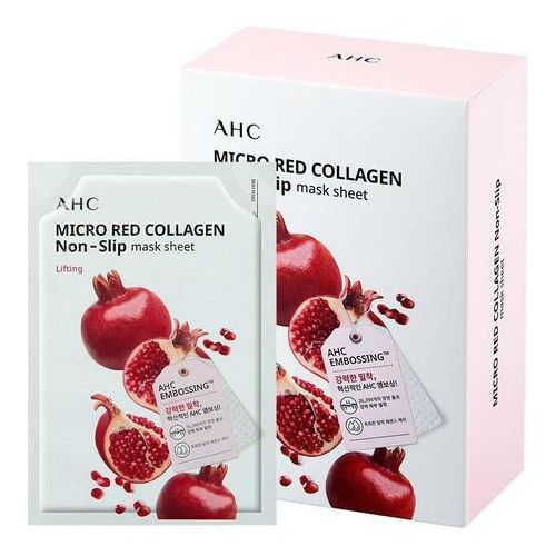AHC Micro Red Collagen Non-Slip Mask Sheet SET 33ml X 10ea - Glam Global UK