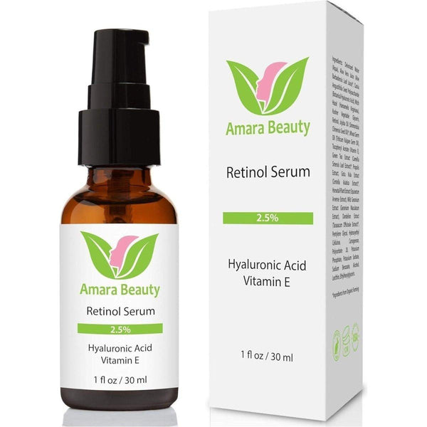Retinol Serum 2.5% with Hyaluronic Acid & Vitamin E - 30 Ml - Glam Global UKAmara Beauty