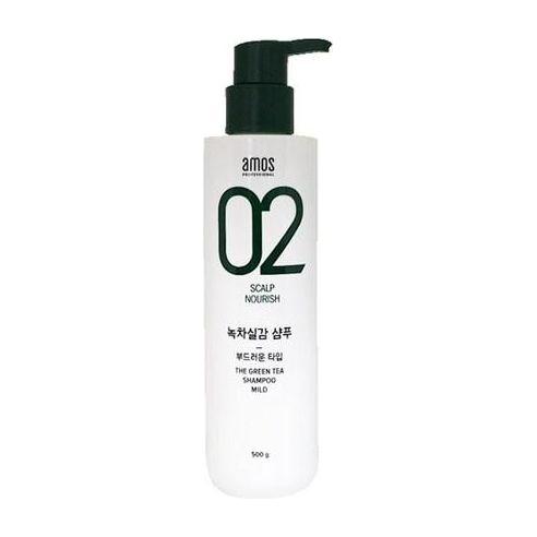 amos PROFESSIONAL The Green Tea Shampoo [Mild - For Sensitive Scalp] 500g - Glam Global UK