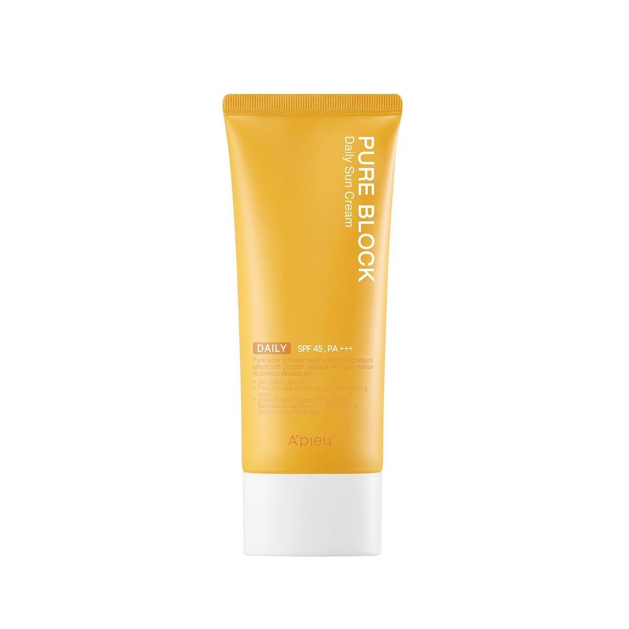 A'pieu Pure Block Daily Sun Cream SPF45/PA+++ 100ml - Glam Global UK