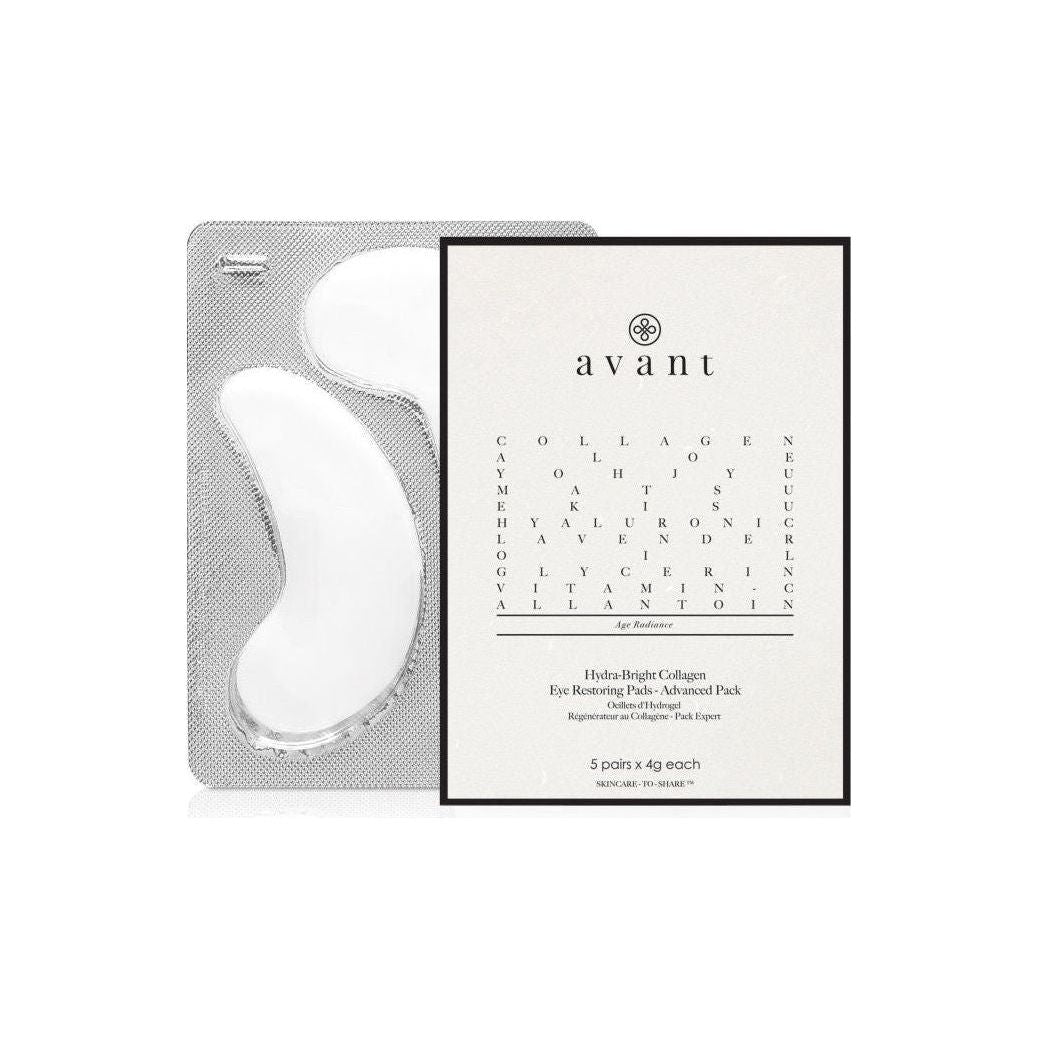 Avant Skincare Advanced Pack - Hydra-Bright Collagen Eye Restoring Pads - 5 x pairs - Glam Global UK