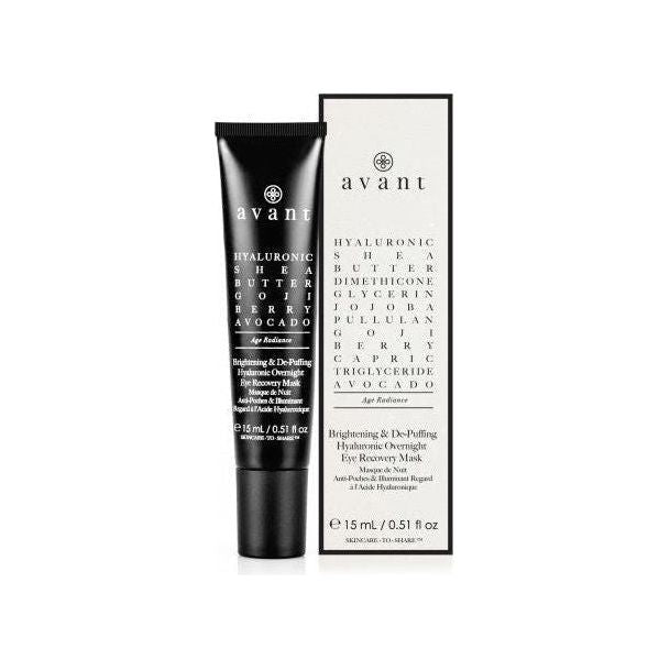 Avant Skincare Brightening & De-Puffing Hyaluronic Overnight Eye Recovery Mask -15ml - Glam Global UK