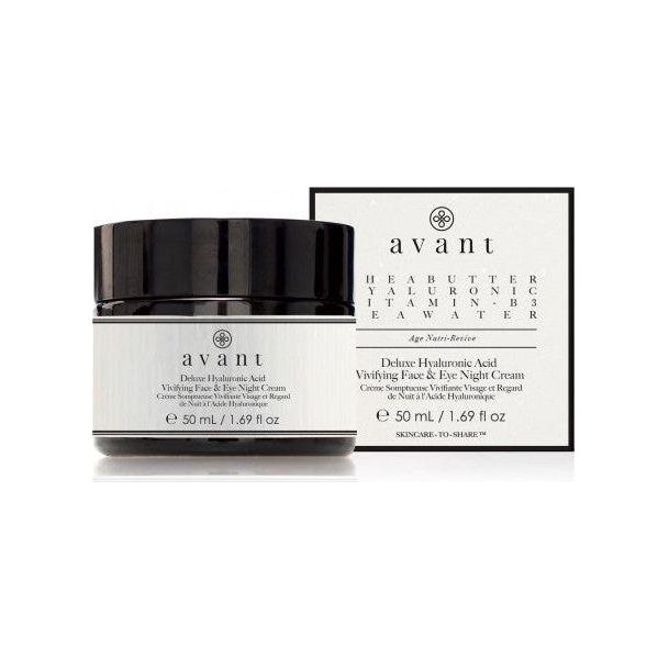 Avant Skincare Deluxe Hyaluronic Acid Vivifying Face & Eye Night Cream- 50ml - Glam Global UK