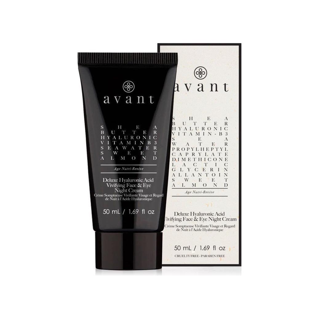 Avant Skincare Discovery edit - Deluxe Hyaluronic Acid Vivifying Face & Eye Night Cream - 50ml - Glam Global UK