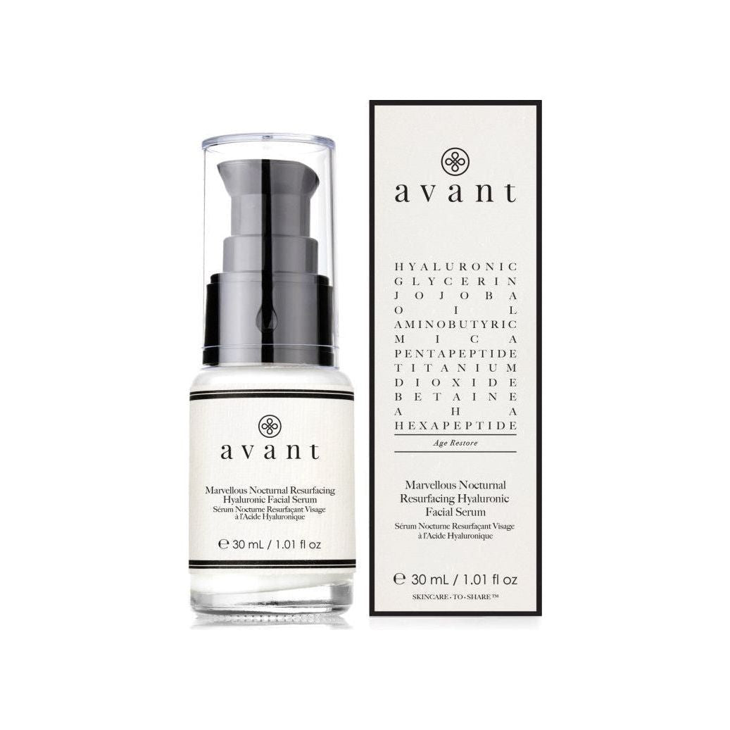 Avant Skincare Marvellous Nocturnal Resurfacing Hyaluronic Facial Serum - 30ml - Glam Global UK