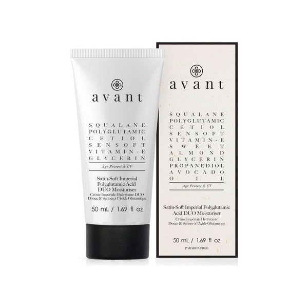 Avant Skincare Satin - Soft Imperial Polyglutamic Acid DUO Moisturiser - 50ml - Glam Global UKAvant Skincare