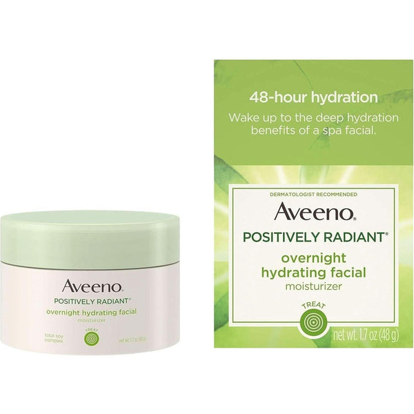 Aveeno Positively Radiant Overnight Hydrating Facial - 50ml - Glam Global UKAveeno