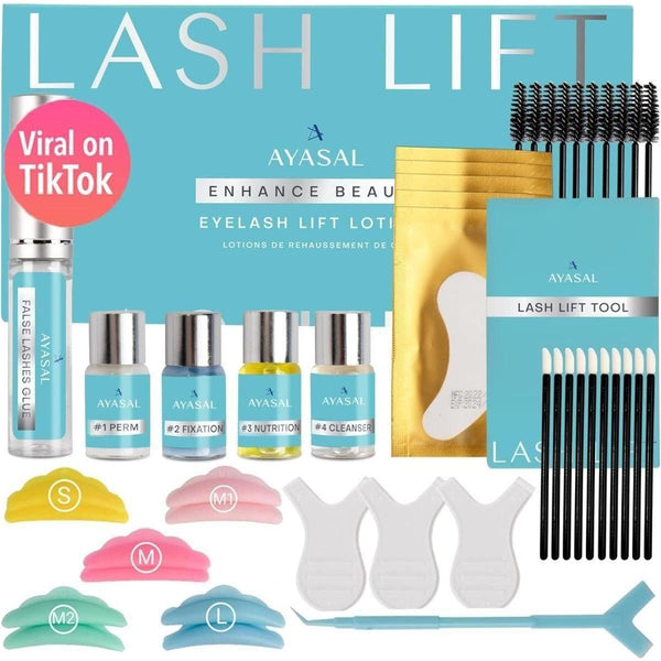 Professional Lash Lift Kit & Safe Perming Wave, Semi - Permanent Curling - Glam Global UKAYASAL