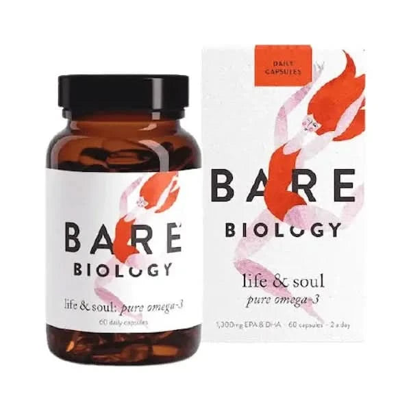 BARE BIOLOGY Life and Soul Omega 3 Fish Oil Capsules 120 caps - Glam Global UKBARE BIOLOGY