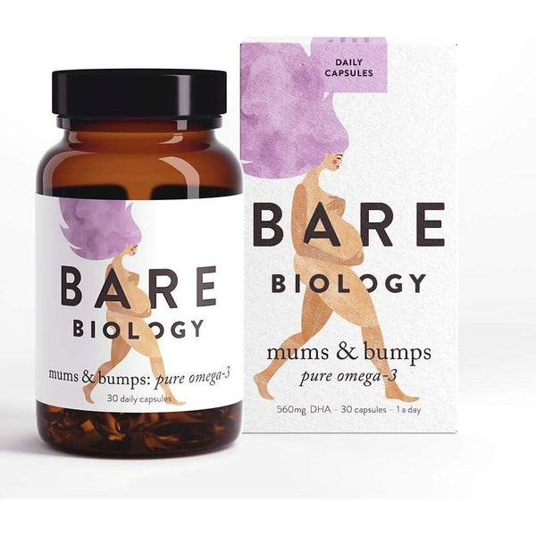 BARE BIOLOGY Mums & Bumps Omega – 30 Capsules | Essential Omega - 3 for Mothers & Babies - Glam Global UKBARE BIOLOGY
