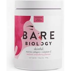 Bare Biology Skinful Marine Collagen Plus Vitamin C Strawberry Flavour - 300g - Glam Global UK
