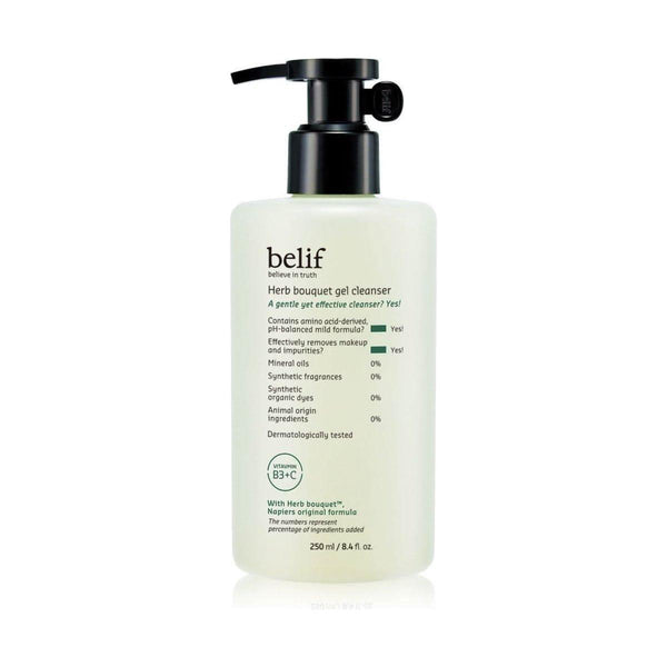 belif Herb Bouquet Gel Cleanser - 250ml | Hypoallergenic & Gentle pH - Balanced Cleansing - Glam Global UKbelif