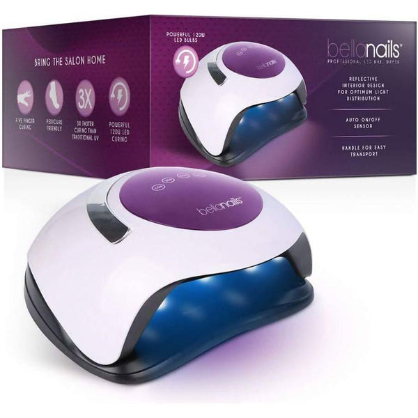 bellanails - LED Nail Lamp for Home or Salon Use - 120 W (Black) - Glam Global UKbellanails