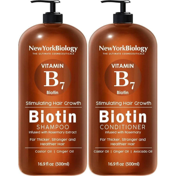 Biotin Shampoo and Conditioner Set 500ml for Hair Growth and Thinning Hair - Glam Global UKBiotin