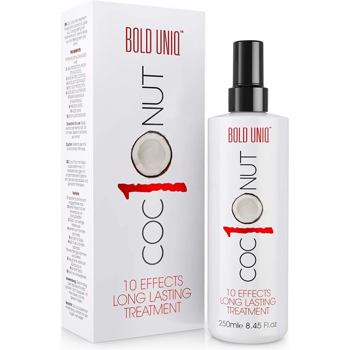 Bold Uniq COC10NUT Coconut Heat Protection Spray: Your Hair's Ultimate Savior - DG International Ventures Limited