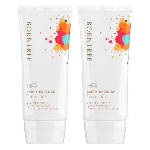 BORNTREE Berry Essence Sun Block SPF50+ PA+++ 50ml + 50ml - Glam Global UK